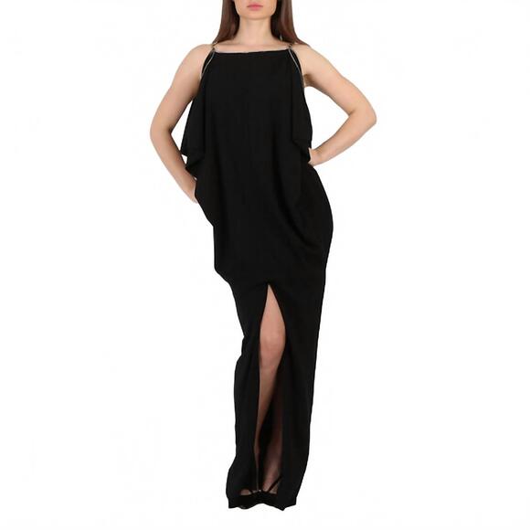BURBERRY Dresses & Skirts - NEW BURBERRY crystal and chain detail stretch jersey sleeveless gown in black